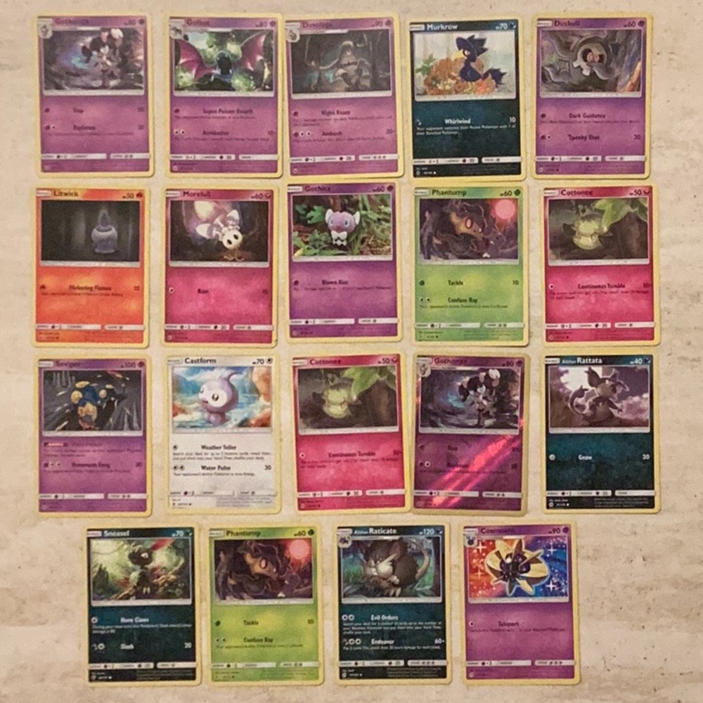 Halloween Pokemon Cards 2017 Lot Of 18 Card Assorted Assortment Tcg